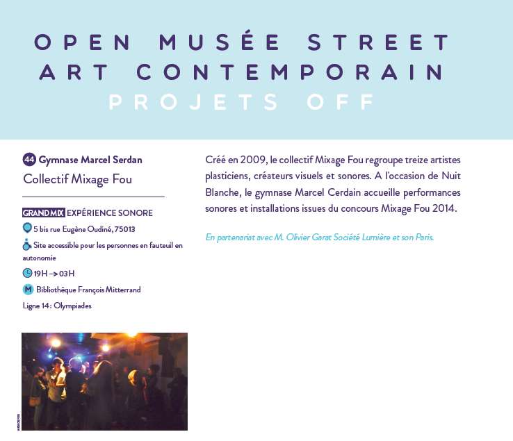 programme Gymnase Marcel Cerdan